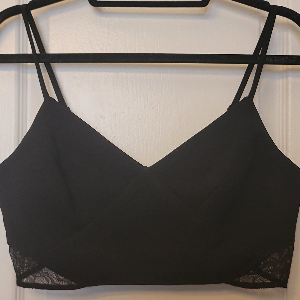 BCBGeneration Cropped Shirt-Bra size 12- Black